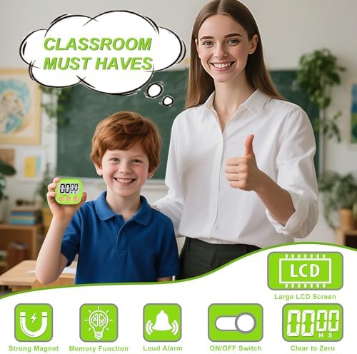 Digital Timer for Kids Teacher Supplies Classroom Timer for Study Learning