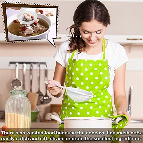 Skyley 3 Pcs Plastic Nylon Mesh Kefir Fine Strainer Set, 5 In, 7 In, 8.5 In