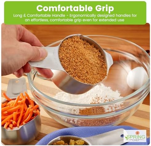 Spring Chef Stainless Steel Measuring Cups Set of 7