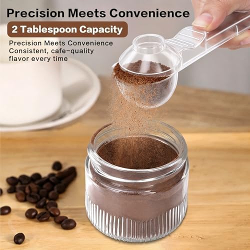 2-in-1 Coffee Scoop with Funnel, 2 Tbsp Measuring Spoon