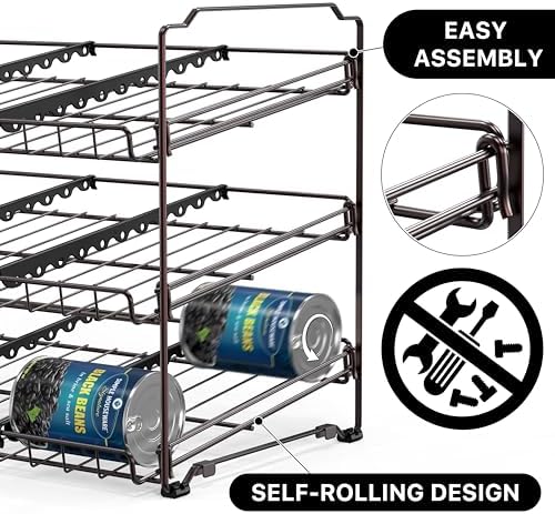 Simple Houseware 3-Tier Stackable Can Organizer Rack Hold 36 Cans