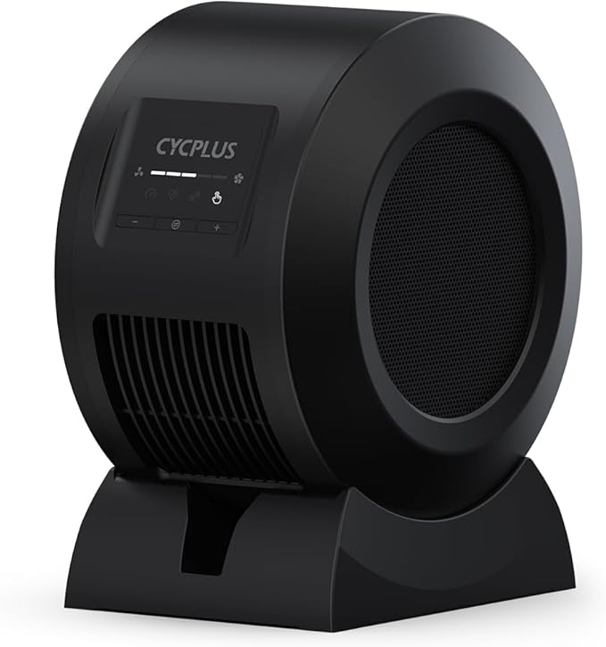 CYCPLUS Smart Indoor Cycling Fan, BLDC Motor Drive, 5 Speed Modes with Remote and APP Control, Low-Noise Bluetooth/ANT+ Cycling Fan for indoor Bike Trainers, Stationary/Spin Bikes, Cross Training
