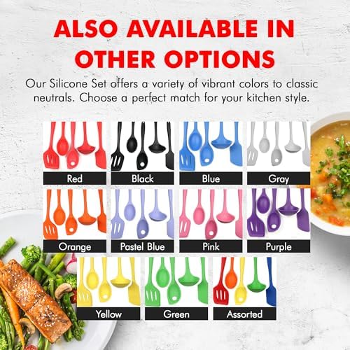 Chef Craft 42075 5 Piece Silicone Kitchen Tool and Utensil Set