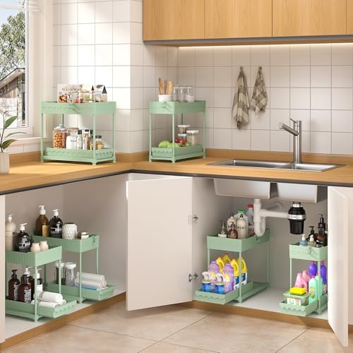 Sevenblue 4-Pack 2-Tier Under Sink Organizer