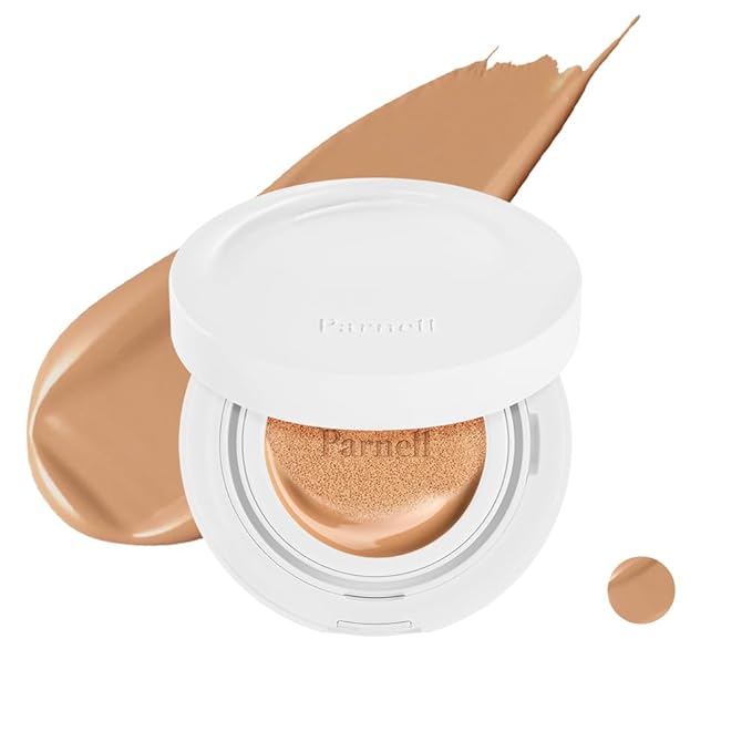 Parnell Cicamanu Serum Cushion - Moisturizing Foundation for Soothing, Coverage, Glass Skin and Lightweight for Sensitive and Dry Skin Pearl Skin (0.52 Fl Oz) (31N)