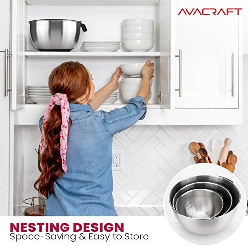 AVACRAFT 18/10 Stainless Steel Mixing Bowl Set