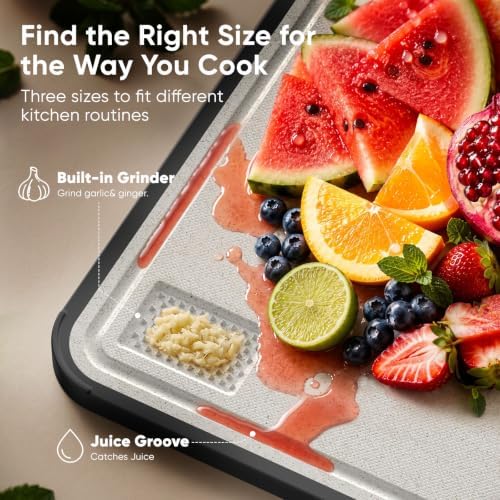 Titanium Cutting Board for Kitchen, Dual-Sided Pure Titanium Surface &