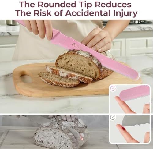 CoquusAid Bread Knife for Homemade Bread, World's 1st Double Serrated Knife