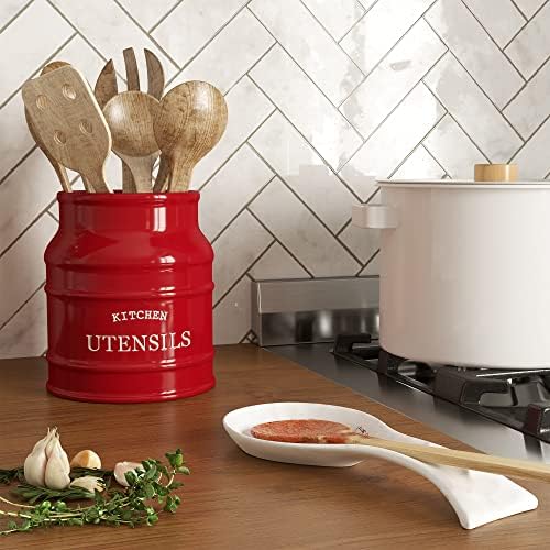 Barnyard Designs Ceramic Kitchen Utensil Holder Countertop 6.75″