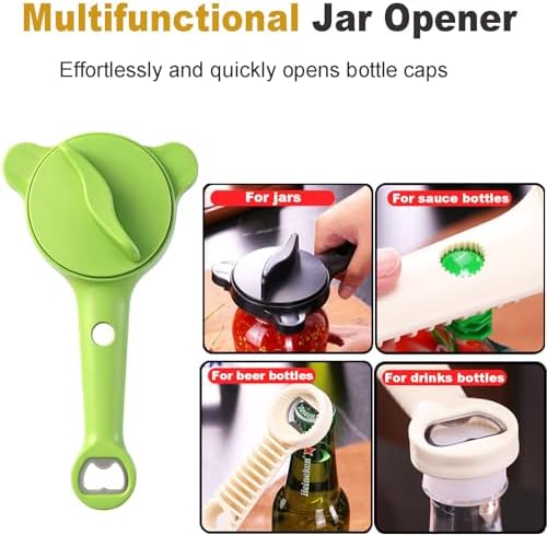 4-in-1 Multi-Functional Retractable Jar & Bottle Opener, Adjustable Stainless