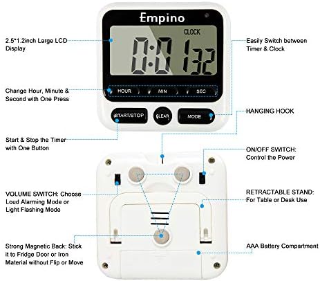 Digital Kitchen Timer Count-Up & Count Down Timer