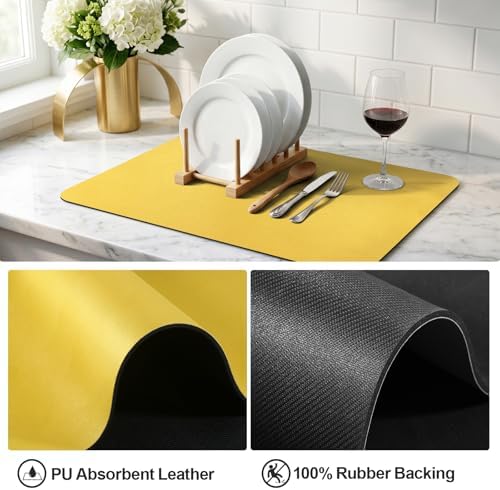 Ecotrim - Dish Drying Mat for Kitchen Counter | Coffee Bar Mat for Countertops