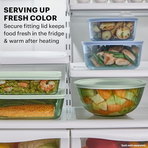 Pyrex Colors Sculpted Tinted Small/Medium Glass Mixing Bowls