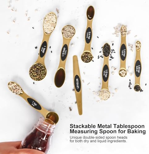 Magnetic Measuring Spoons Set Stainless Steel