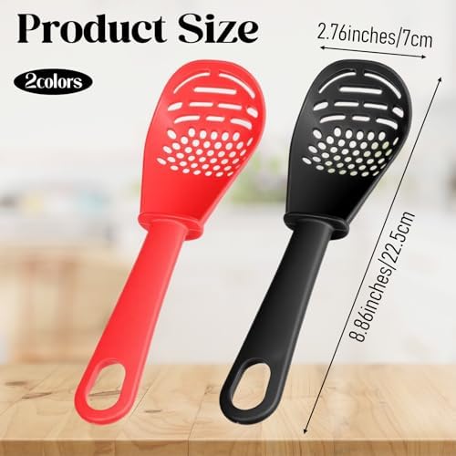 2 Pcs 6-in-1 Multifunctional Kitchen Cooking Spoon Heat Resistant Kitchen