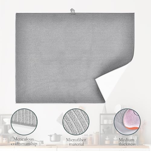 Dachshund Dog Flowers Dish Drying Rack Mat