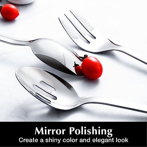 KINGSTONE 18/10 Stainless Steel Slotted Serving Spoons 4 Piece Sets