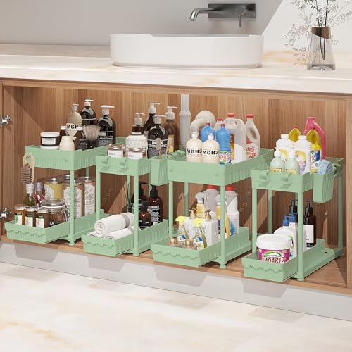 Sevenblue 4-Pack 2-Tier Under Sink Organizer