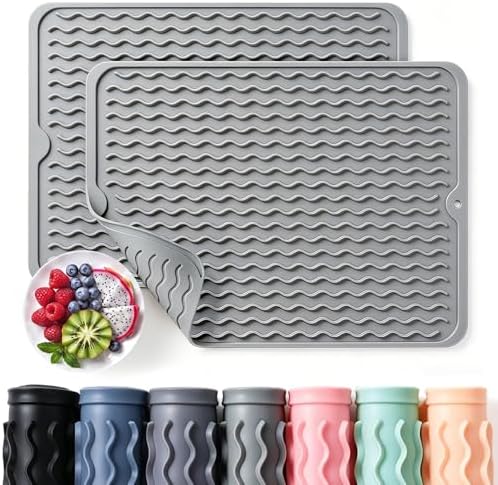 2 Pack Caketime Silicone Dish Drying Mat