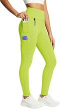 baleaf Women's Fleece Lined Leggings Waterproof Winter Hiking Pants Thermal Running Tights Zipper Pockets High Waisted