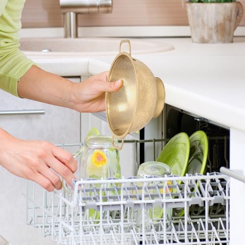 Gold Strainer for Kitchen, Stainless Steel Colander