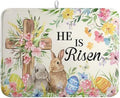 Easter He Is Risen Bunny Dish Drying Mat