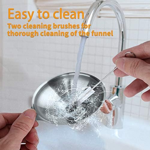 Metal Stainless Steel Funnel, Large Medium Small Funnel Set of 3, Food Grade