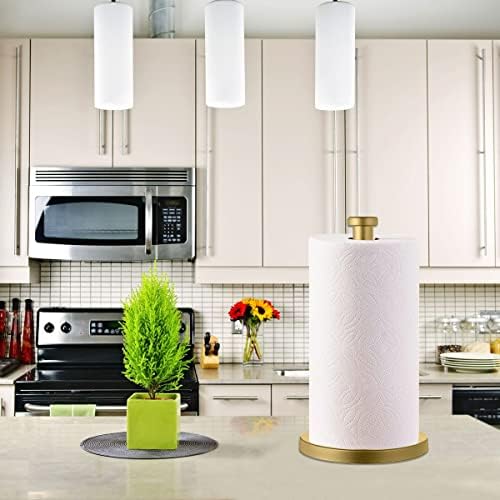 Stainless Steel Gold Paper Towel Holder Countertop
