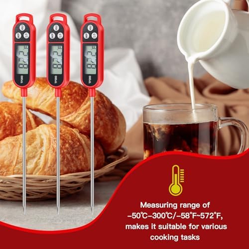 Copkim 6 Pcs Instant Read Meat Thermometer Long Probe
