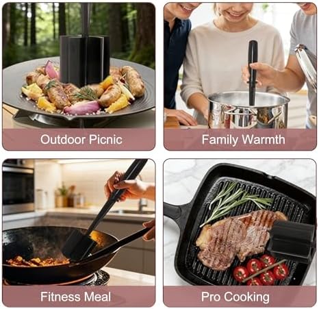 Meat Chopper, 5-Blade Curved Potato Masher & Hamburger Meat Smasher, Ground