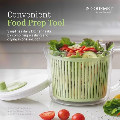 JS Gourmet Manual Salad Spinner