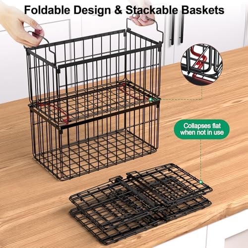 Freezer Organizer Bins, 2 Pack Big Baskets