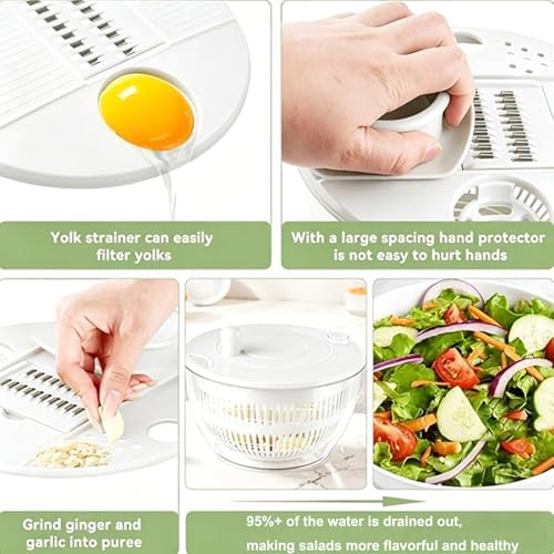 Ceruaxb Salad Spinner Chopper, 5.3 Qt Lettuce Dryer