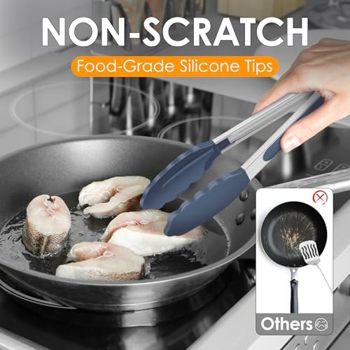 HOTEC Stainless Steel Kitchen Tongs