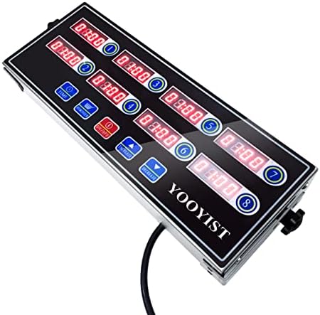 Commercial 8 Channel Digital Kitchen Timer Loud Alarm Cook Timer