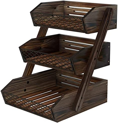 Dorhors Fruit Basket for Kitchen Counter Organizer, Fruit Bowl Stand Storage