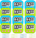 ZILLEEN Classroom Timer for Kids Teachers 12 Pack Digital Tmers Blue Green
