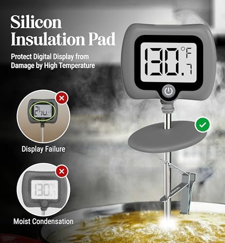 Digital Candy Thermometer with Pot Clip, Instant Read Kitchen Thermometer