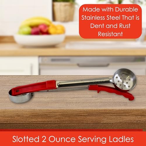 2 oz Slotted Stainless Steel Portion Control Ladle Spoodle -