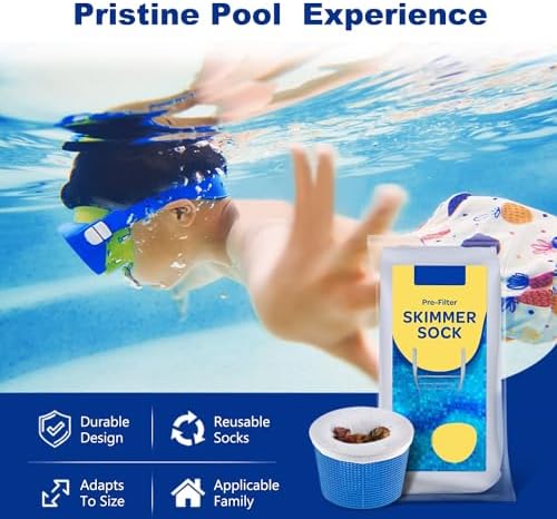 150 Pack Pool Skimmer Socks for Pool Filters, Filters Baskets and Skimmers to