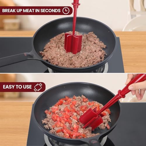CUNSENR Meat Chopper, Ground Beef Masher, Hamburger Smasher Tool