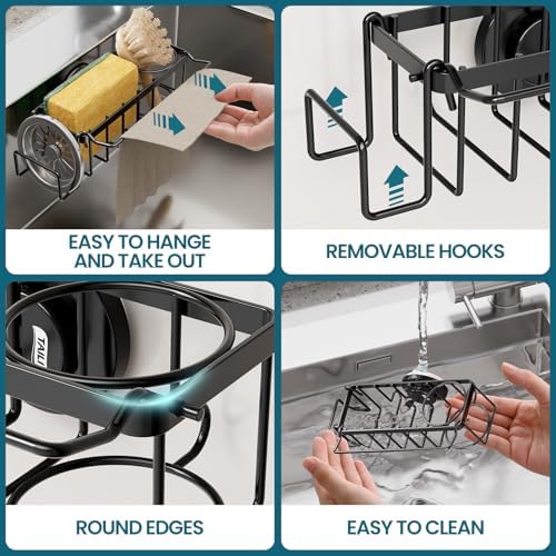TAILI 4-in-1 Sponge Holder for Kitchen Sink