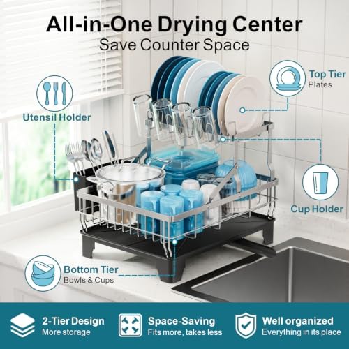 GSlife Stainless Steel Dish Drying Rack