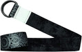 YOGA DESIGN LAB | The Yoga Strap | Luxurious, Extra Long, Super Soft, Eco Printed | Studio Quality, Adjustable | Safely Stretch Further and Hold Longer | 8 ft Long (Mandala Black, 8ft)