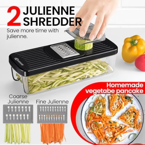 KEOUKE 8-in-1 Vegetable Chopper Mandoline Slicer