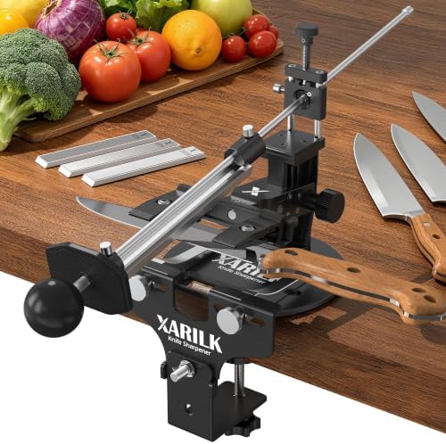 Precision Guided Knife Sharpener, Adjustable Angle