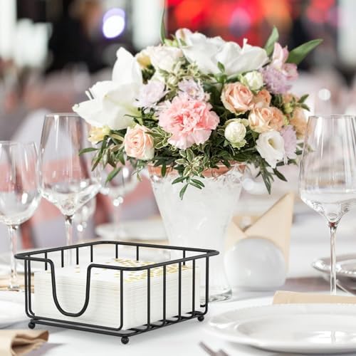 Metal Cocktail Napkin Holder for Bar, Flat Napkin Holder Caddy for Cocktail