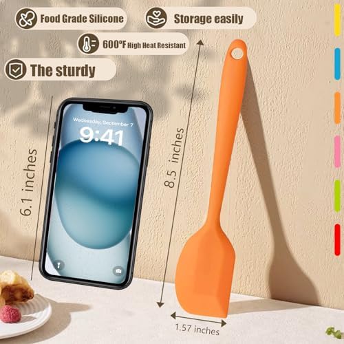 8 Pieces Silicone Spatulas, 8.5 inch Non-stick
