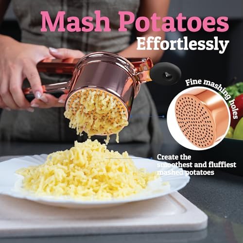 PriorityChef Large 15oz Potato Ricer, Heavy Duty Stainless Steel Potato Masher