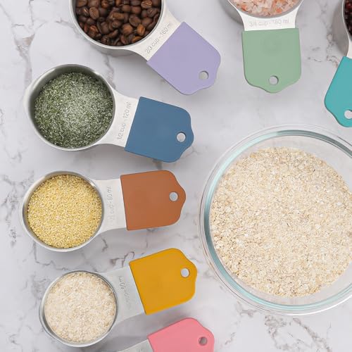 Magnetic Measuring Set of 7 Stainless Steel Magnetic Measuring Cups Set